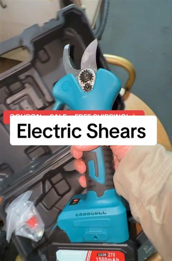 Electric cordless pruning shears