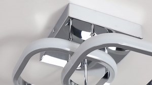 CANEOE Led Hallway Ceiling Light Fixtures, Square Modern Led Ceiling Lamp, 6000K Chrome Finish Indoor Ceiling Lighting Fixture for Living Room Bedroom Kitchen Bathroom Lights (GDD-SFSL-C-US)