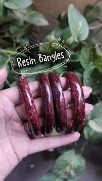 Maroon Resin Bangles | Flower Preservation Complete Step-by-step Tutorial 🌹