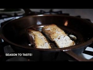 Stargazer Cast Iron Pan - Pan Fried Cod Filets With Butternut Squash Noodles and a Basil Aioli