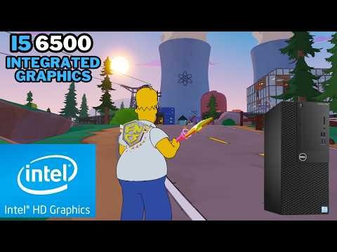 New Fortnite Simpson Season On Integrated Graphics | i5 6500 - Intel HD 530 | Performance Mode 😭🙏