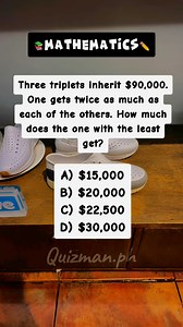 447K views · 958 reactions | Math Activity 1340 #mathematics #mathchallenge #MathSkills #maths #civil service exam #civilservice | 횀횞횒횣횖횊횗.횙횑 ퟸ.ퟶ | Facebook
