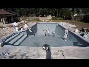 Pebble Pool Finish Installation Time-Lapse