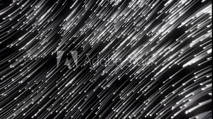 Background of rapidly falling thin lines moving stars planets moving forward