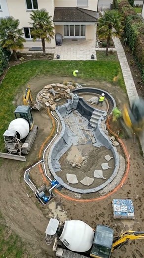 Koi Lagoon Pool with Sea-Creature Luxury Theme #asmr #aishorts #timelapse