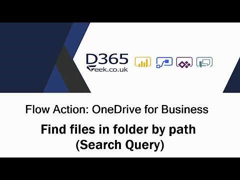 Flow Actions: OneDrive for Business - Find Files In Folder By Path