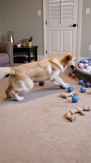 Luna is playing with colorful balls 🎾#❤️🥹😂 #explore