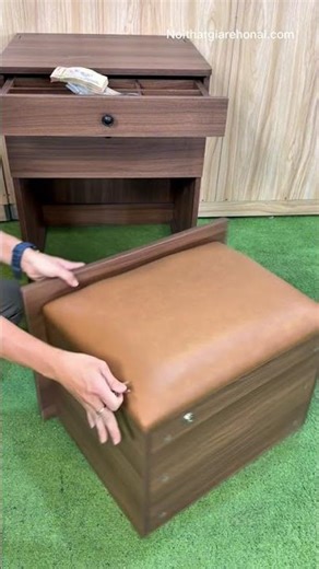 Smart Nightstand Design with Hidden Drawer #SecretStorage #HomeHacks #DIYProjects #ASMR