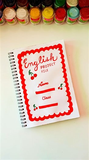 english project file cover page ideas #frontpage #coverpage #projectfiledecoration #shortvideo