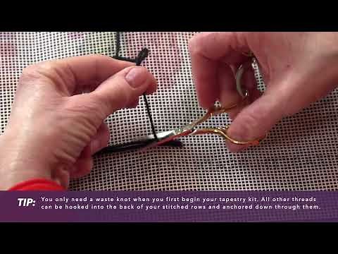 How to end your needlepoint thread, and start a new one!