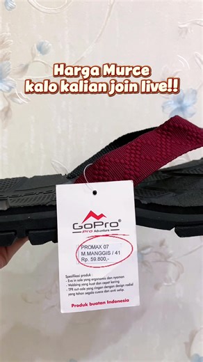 Harga murce kalau kamu join live nya #sandalgopro #sandalringan #sandaljepit #sandalpria #sandalcowok