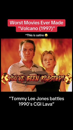 Tommy Lee Jones battles 1990's CGI Lava *This is satire 😂 #90s #roast #commentary #volcano #usa