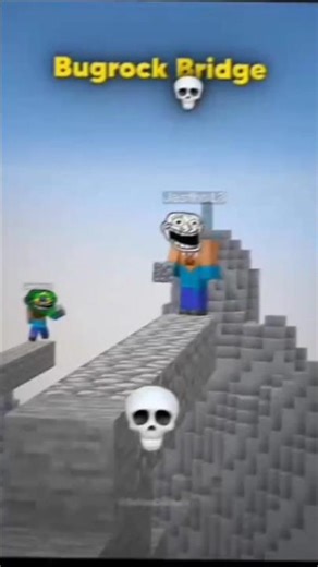 BEDROCK VS JAVA bridge test #minecraft #shorts #editz #gaming