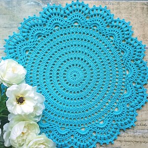 Crochet Turquoise Doilies Spring Table Decor Mint Place Mat - Etsy