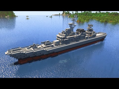 [Minecraft] How to Build a Battleship! Epic Naval Build Inspired by a Viewer Request! [Relaxing]