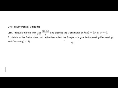 MA25C01 Applied Calculus Solved Question Answer