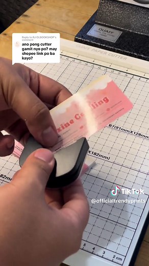 Quaff PVC Die Cutter para sa Business Cards