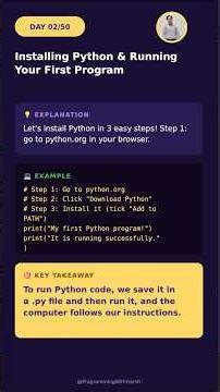 Install Python & Run Your First Python Program 🚀 | Python Tutorial for Beginners #shorts