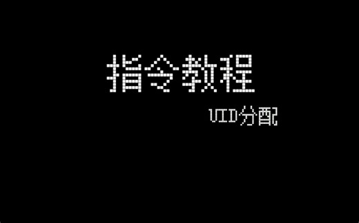 【指令教程】UID分配
