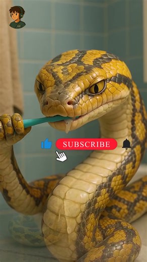 Reticulated python and Ocelot's Day at School #Reticulated python #Ocelot #ai #cartoon #babyanimals