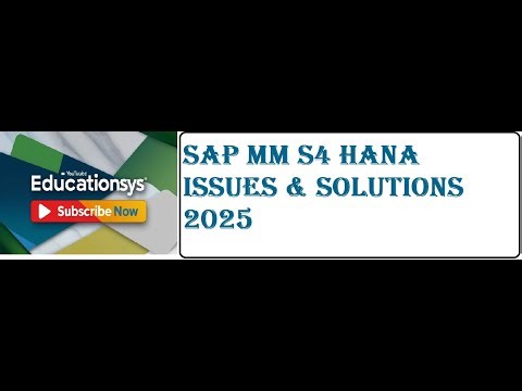 SAP Material Management Critical Issues of real time during our support project from SAP MM S4 Hana.