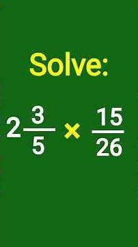 How to Multiply Mixed and Simple Fractions With Different Denominators #fraction #multiply #class5