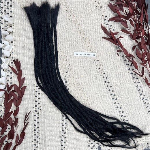 Raven's Wing, Human Hair Dreadlock Extensions: Crochet Locs, 17 Pcs - Etsy