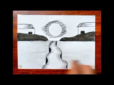 How to Draw Moon in Night | Easy Night Sky Drawing Tutorial for Beginners