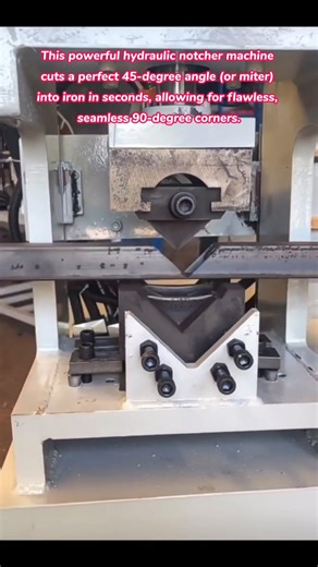 Making PERFECT 90° Frames with a Hydraulic Notcher Machine! #metal #tools #machine #fabrication