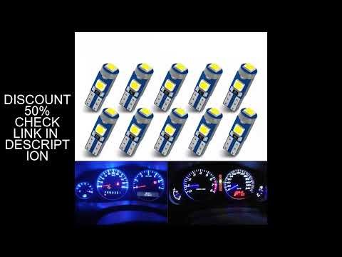 10Pcs T5 Led Bulb W3W W1.2W Led Canbus Car Interior Lights Dashboard Colorful Indicator Wedge Auto