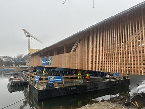 Gewaltiger Bausatz: Neue Traunbrücke Wels-Schleißheim nimmt Gestalt an