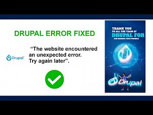 FIXED: “The website encountered an unexpected error. Try again later”. | Drupal Website