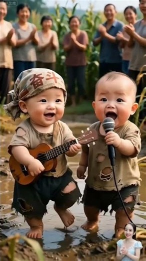 Cute Baby Singing and Playing Guitar 🎸 | Funny Baby Band Performance | Viral Baby Video 2025