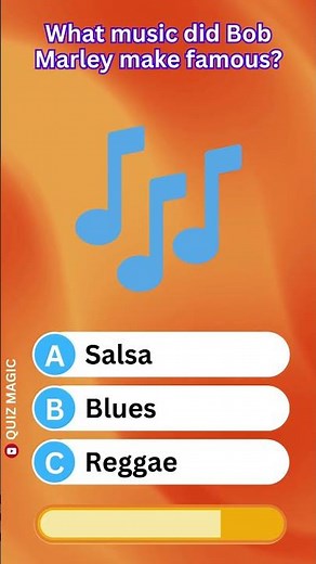 What music did Bob Marley make famous? GCGAH #QuizMagic #ViralQuiz