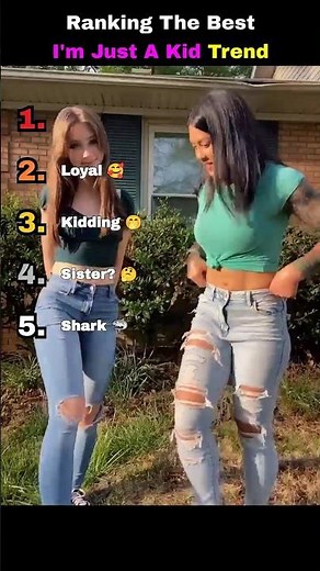 Ranking The Best I'm Just A Kid Trend #trending