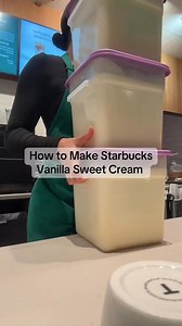 How to make Starbucks Vanilla Sweet Cream 🍼 #recipes #starbucks | Cold bar