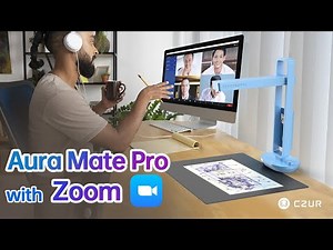 How to Use the CZUR Aura Mate Pro for Bussiness Meeting & Online Class with Zoom | STEP BY STEP