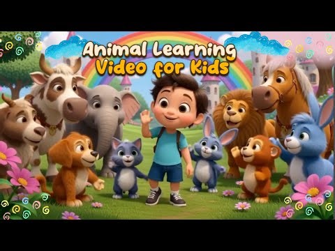 Animal Learning Video for Kids | Fun Learning for Kids 🐻🐶🐱🐯🐘