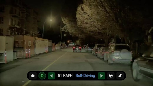 This clip really showcases the difference between a human driver and Tesla FSD. FSD sees the (stupid) person crossing the road at night and slows down for them, meanwhile a human driver from the other direction nearly runs down the pedestrian. Should the person not be crossing there? Absolutely! But that’s beside the point - the reality is pedestrians do unpredictable things, and FSD is always watching for that to happen. Nice job robot 🤖🚗Video Credit: u/Qwertygolol on Reddit