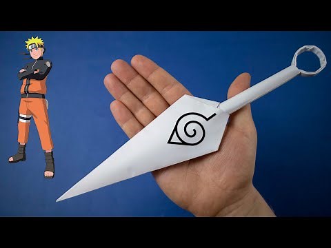 How to Make a Paper KUNAI (Naruto) - Origami Weapons