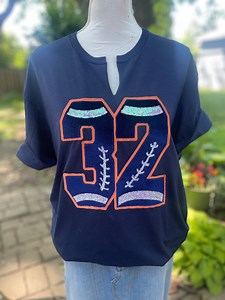 Custom Football Number Tshirt, Custom Sequin Number Tshirt, Football Mom Shirt - Etsy