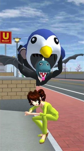 Suzan is Hiding from Giant Alien monster #sakuraschoolsimulator#サクラスクールシミュレーター #shorts#trending