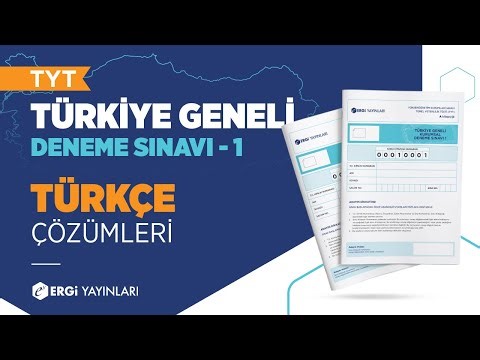 Ergi Yayınları TG Deneme Sınavı 1 Türkçe B Kitapçığı Soru Çözümleri
