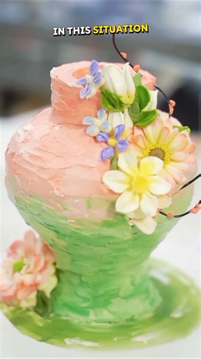 Aesthetic cake 🌼 #asmr #cakedecorating #tutorial