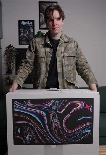 I’m finally upgrading my old desk setup with the new Studio Display XDR. #apple #studiodisplayxdr