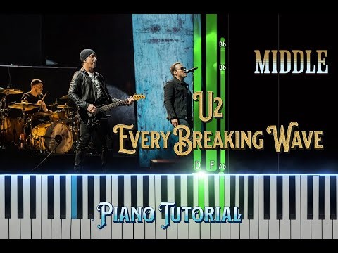 Every breaking Wave U2 Middle Piano Tutorial