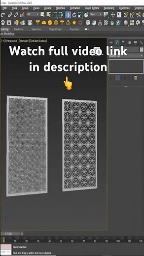 CNC Jali Modelling In 3ds max | MDF & CNC Jali Design IN 3ds Max #youtubeshorts#shorts