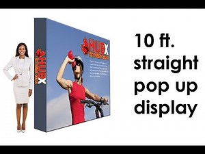 2 Minute Set-Up! | 10 FT. Straight Fabric Pop Up Display