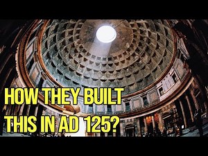 The construction process of the Pantheon dome in AD 125 by the ancient Romans.
