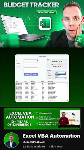 Simple Budget Tracker Anyone Can Build #excel #tutorial #finance